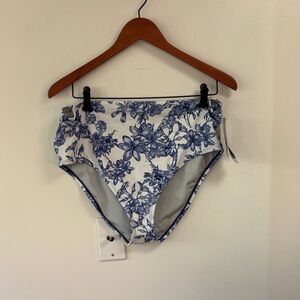 Speedo Cerulean Blue Bikini Bottoms sz XL high waisted NWT